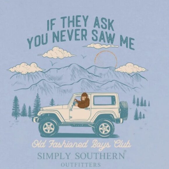 Sasquatch Old Fashioned Boys Club Simply Southern Long Sleeve Shirt - Picture 3 of 3